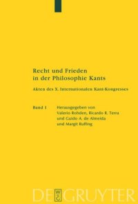 cover of the book Recht und Frieden in der Philosophie Kants: Akten des X. Internationalen Kant-Kongresses