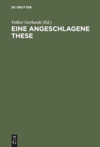 cover of the book Eine angeschlagene These: Die 11. Feuerbach-These von Karl Marx im Foyer der Humboldt-Universität zu Berlin