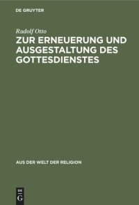 cover of the book Zur Erneuerung und Ausgestaltung des Gottesdienstes