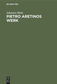 cover of the book Pietro Aretinos Werk