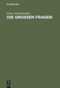 cover of the book Die großen Fragen: Philosophisch-theologische Gedanken