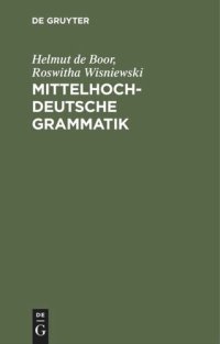 cover of the book Mittelhochdeutsche Grammatik