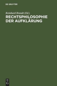 cover of the book Rechtsphilosophie der Aufklärung: Symposium Wolfenbüttel 1981