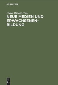 cover of the book Neue Medien und Erwachsenenbildung