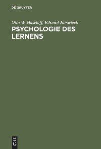 cover of the book Psychologie des Lernens: Methoden, Ergebnisse, Anwendungen