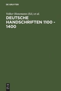 cover of the book Deutsche Handschriften 1100 - 1400: Oxforder Kolloquium 1985