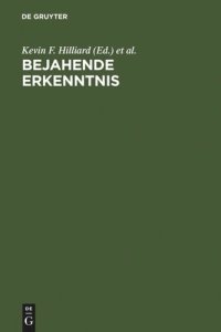 cover of the book Bejahende Erkenntnis: Festschrift für T.J. Reed zu seiner Emeritierung am 30. September 2004