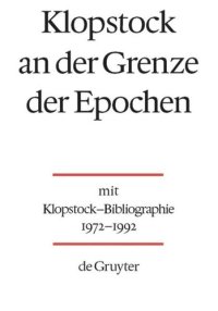 cover of the book Klopstock an der Grenze der Epochen