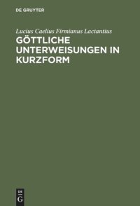 cover of the book Göttliche Unterweisungen in Kurzform