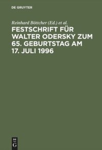 cover of the book Festschrift für Walter Odersky zum 65. Geburtstag am 17. Juli 1996