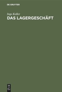 cover of the book Das Lagergeschäft