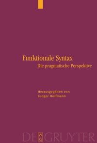 cover of the book Funktionale Syntax: Die pragmatische Perspektive