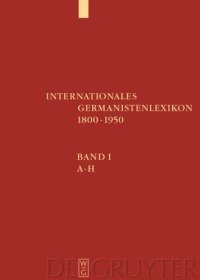 cover of the book Internationales Germanistenlexikon 1800-1950