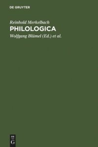 cover of the book Philologica: Ausgewählte kleine Schriften