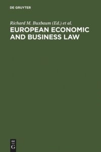 cover of the book European Economic and Business Law: Legal and Economic Analyses on Integration and Harmonization