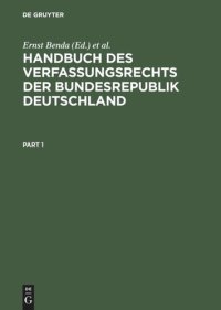 cover of the book Handbuch des Verfassungsrechts der Bundesrepublik Deutschland