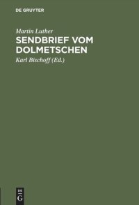 cover of the book Sendbrief vom Dolmetschen