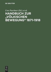 cover of the book Handbuch zur "Völkischen Bewegung" 1871-1918