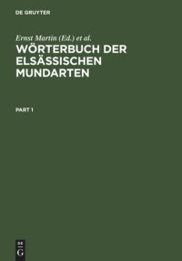 cover of the book Wörterbuch der elsässischen Mundarten