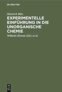 cover of the book Experimentelle Einführung in die unorganische Chemie