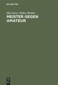 cover of the book Meister gegen Amateur