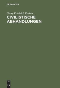 cover of the book Civilistische Abhandlungen