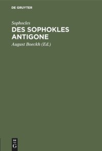 cover of the book Des Sophokles Antigone