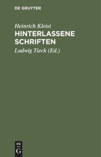 cover of the book Hinterlassene Schriften