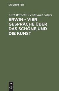 cover of the book Erwin – Vier Gespräche über das Schöne und die Kunst