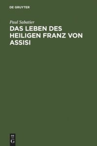 cover of the book Das Leben des heiligen Franz von Assisi