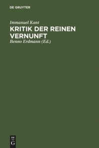 cover of the book Kritik der reinen Vernunft: [Hauptband]