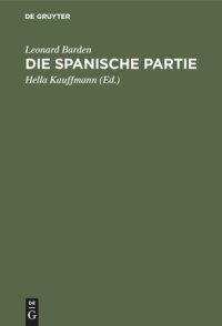 cover of the book Die spanische Partie