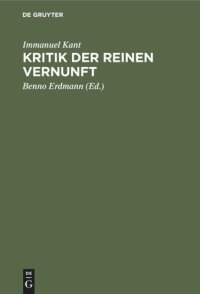 cover of the book Kritik der reinen Vernunft