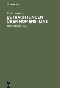 cover of the book Betrachtungen über Homers Ilias