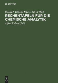 cover of the book Rechentafeln für die chemische Analytik