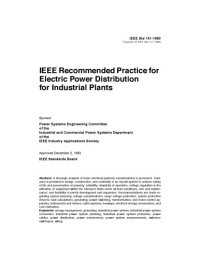 cover of the book IEEE Std 141-1993, IEEE Recommended Practice for Electric Power Distribution for Industrial Plants 