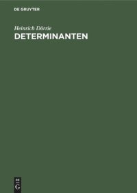 cover of the book Determinanten