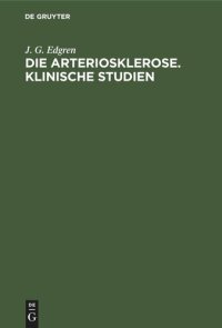 cover of the book Die Arteriosklerose. Klinische Studien