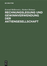 cover of the book Rechnungslegung und Gewinnverwendung der Aktiengesellschaft