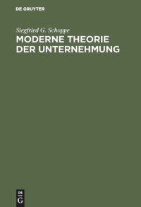 cover of the book Moderne Theorie der Unternehmung