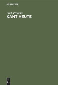 cover of the book Kant Heute: Eine Sichtung