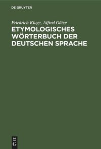 cover of the book Etymologisches Wörterbuch der deutschen Sprache