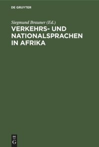 cover of the book Verkehrs- und Nationalsprachen in Afrika