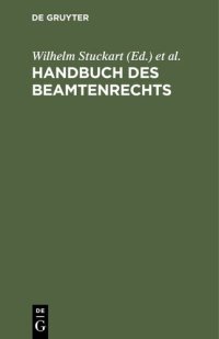 cover of the book Handbuch des Beamtenrechts