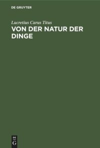 cover of the book Von der Natur der Dinge