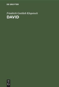 cover of the book David: Ein Trauerspiel