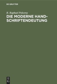 cover of the book Die moderne Handschriftendeutung