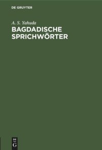 cover of the book Bagdadische Sprichwörter