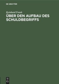 cover of the book Über den Aufbau des Schuldbegriffs