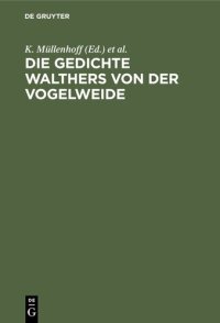 cover of the book Die Gedichte Walthers von der Vogelweide